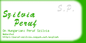 szilvia peruf business card